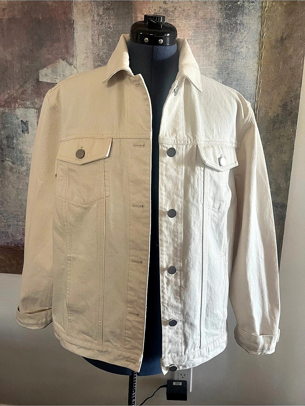 Theory WG BF Denim Jacket 2.0 Turner Denim Cream Large